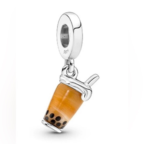 NWOT Bobba Tea Silver Pandora Fit Charm - Picture 2 of 10